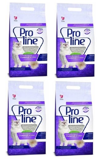Pro Line Lavanta Kokulu Topaklanan İnce Taneli Bentonit Kedi Kumu 4x5 lt