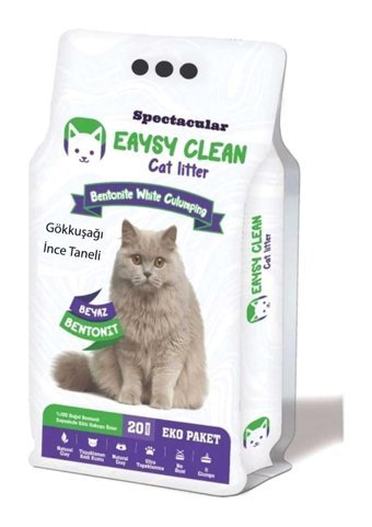 Eaysy Clean Gökkuşağı Topaklanan İnce Taneli Bentonit Kedi Kumu 20 lt