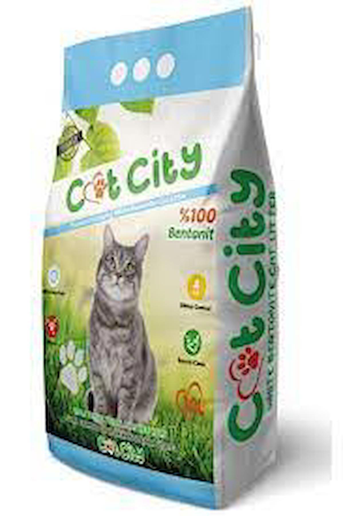 Cat City Marsilya Sabunlu Topaklanan İnce Taneli Bentonit Kedi Kumu 10 lt
