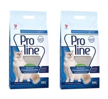 Pro Line Parfümsüz Topaklanan İnce Taneli Bentonit Kedi Kumu 2x10 lt