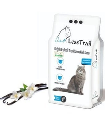 Less Trail Vanilya Kokulu Topaklanan İnce Taneli Bentonit Kedi Kumu 20 lt