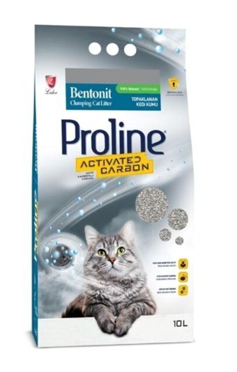 Pro Line Topaklanan İnce Taneli Aktif Karbonlu Bentonit Kedi Kumu 10 lt