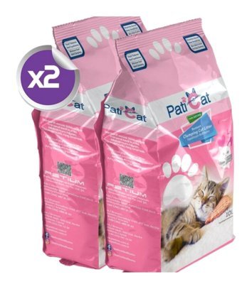 PatiCat Bebek Pudralı Topaklanan Kalın Taneli Bentonit Kedi Kumu 2x10 lt