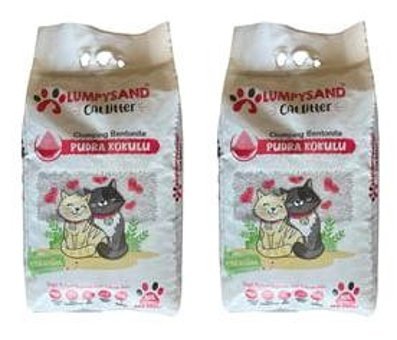 Lumpysand Bebek Pudrası Topaklanan İnce Taneli Bentonit Kedi Kumu 2x10 lt