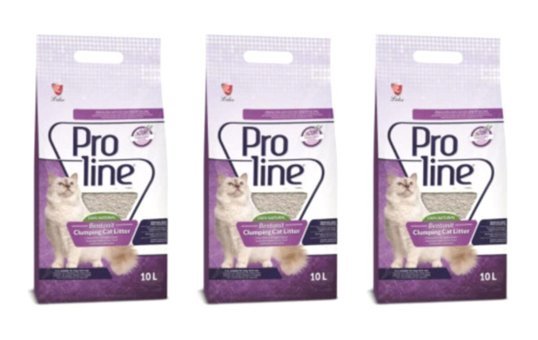Pro Line Lavanta Kokulu Topaklanan İnce Taneli Bentonit Kedi Kumu 3x10 lt