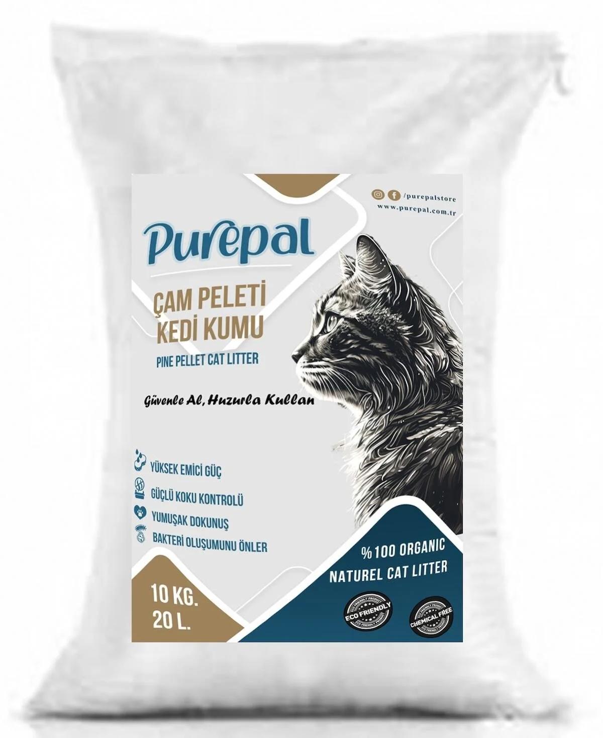 Purepal Kalın Taneli Çam Pelet Kedi Kumu 20 lt