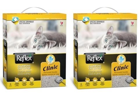 Reflex Kinik Topaklanan İnce Taneli Bentonit Kedi Kumu 2x6 lt