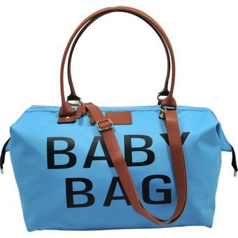 Babysi Su Geçirmez Fermuarlı Polyester Bebek El Çantası Mavi
