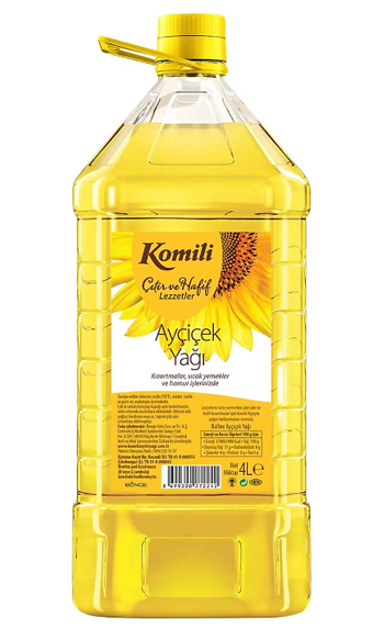 Komili Çıtır ve Hafif Lezzetler Pet Ayçiçek Yağı 4 lt