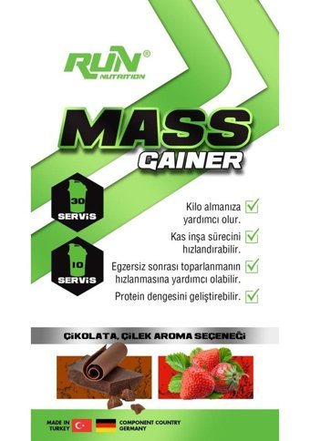Run Nutrition Çikolata Aromalı 50 Servis Kilo Aldırıcı Gainer 5000 gr Toz