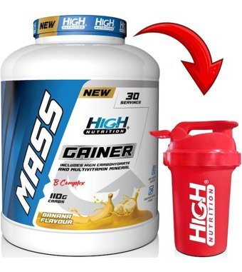 High Nutrition Muz Aromalı 30 Servis Kas Yapıcı Gainer 3600 gr Toz + Shaker Hediye