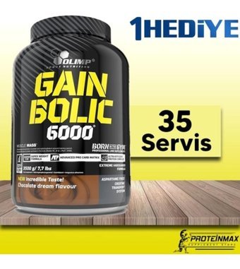 Olimp Gain Bolic 6000 Çikolata Aromalı 35 Servis Kilo Aldırıcı Karbonhidrat 3500 gr Toz + Antrenman Havlusu Hediye
