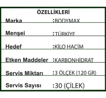 Bodymax Masstech Çilek Aromalı 30 Servis Kas Yapıcı Gainer 3600 gr Toz
