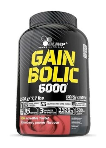 Olimp Gain Bolic 6000 Çilek Aromalı 35 Servis Kilo Aldırıcı Karbonhidrat 3500 gr Toz