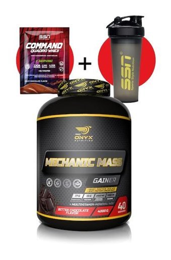 Onyx Nutrition Mechanic Çikolata Aromalı 40 Servis Kas Yapıcı Gainer 4000 gr Toz