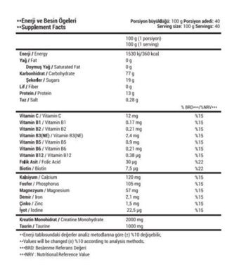 Onyx Nutrition Mechanic Çikolata Aromalı 40 Servis Kas Yapıcı Gainer 4000 gr Toz