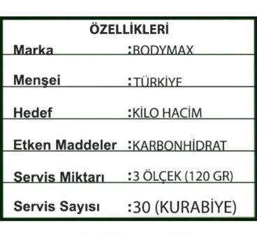Bodymax Masstech Kurabiye Aromalı 30 Servis Kas Yapıcı Gainer 3600 gr Toz