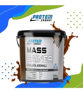 Protein Zamanı Çikolata Aromalı 60 Servis Kas Yapıcı Gainer 6000 gr Toz