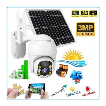 Radex RX-14 Wi-Fi Güneş Enerjili Sim Kartlı 1 Kameralı 360 Derece Dönen İç Dış Mekan Kablosuz Güvenlik Kamerası