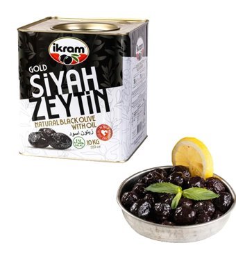 İkram Yağlı Tuzlu Sele Salamura Gemlik Siyah Zeytin Teneke 10 kg