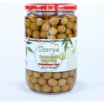 İzorya Mut Sarısı Tuzlu Salamura Yeşil Zeytin Kavanoz 400 gr