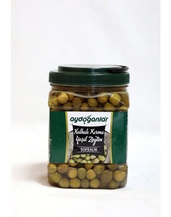 Aydoğanlar Minik Tuzlu Salamura Halhalı Kırma Yeşil Zeytin Pet Kavanoz 900 gr