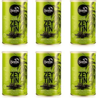 Şems Zeytin Az Tuzlu Sele Siyah Zeytin Teneke 6x900 gr