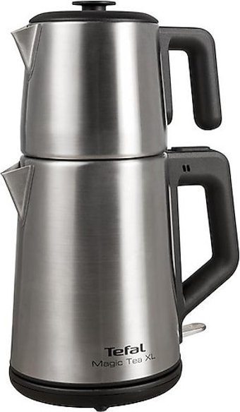 Tefal BJ561A Magic Tea XL Otomatik Çelik Demlikli 1650 W Işıklı Çelik Gövdeli İnox Retro Çay Makinesi