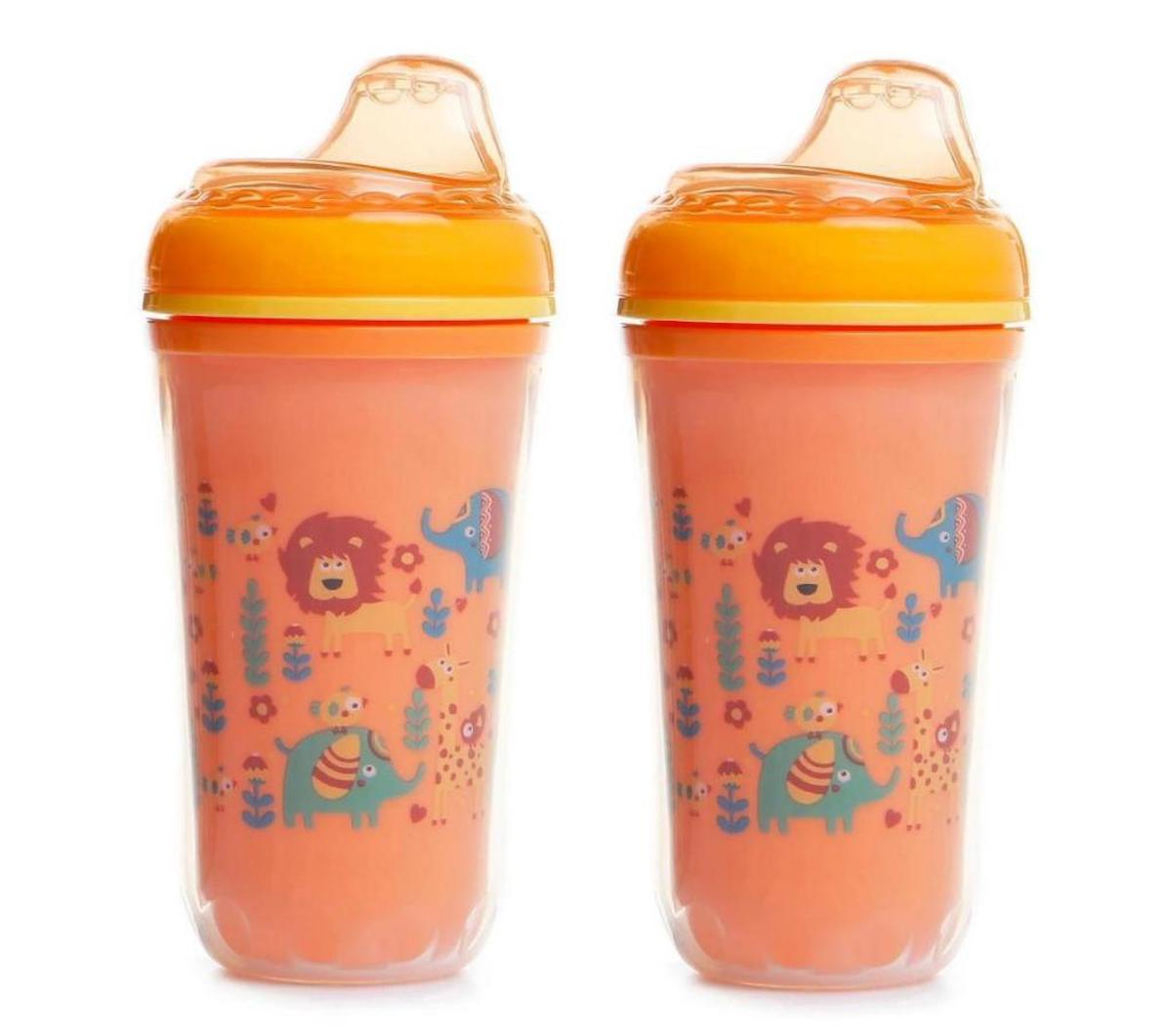 Wee Baby Yalıtımlı Akıtmaz Kulpsuz 6+ Ay 2x200 ml Alıştırma Bardağı Turuncu