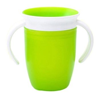Yystore Boğulma Önleyici Akıtmaz Kulplu 240 ml Alıştırma Bardağı Yeşil