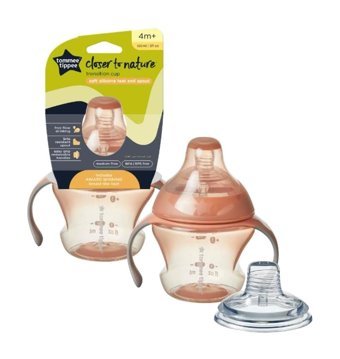 Tommee Tippee Akıtmaz Kulplu 4+ Ay 150 ml Alıştırma Bardağı Pembe