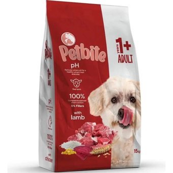 Petbite 1+ Years Adult Kuzu Etli Tüm Irklar Yetişkin Köpek Maması 15 kg