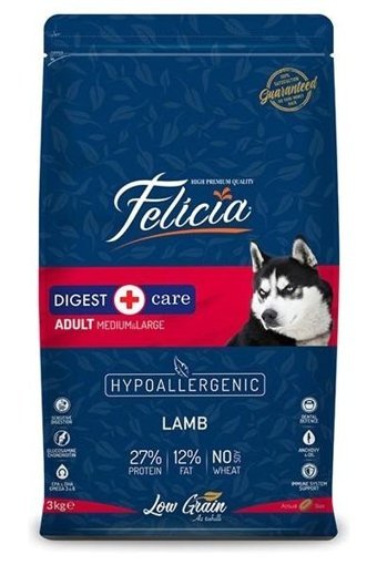 Felicia Digest Care Kuzu Etli Büyük Orta Irk Yetişkin Köpek Maması 3 kg