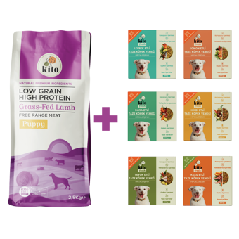 Kito Low Grain High Protein Kuzu Etli Tüm Irklar Yavru Köpek Maması 2.5 kg