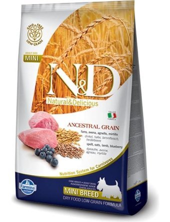 N&d Ancestrial Grain Kuzu Etli Yaban Mersinli Küçük Irk Yetişkin Köpek Maması 2.5 kg