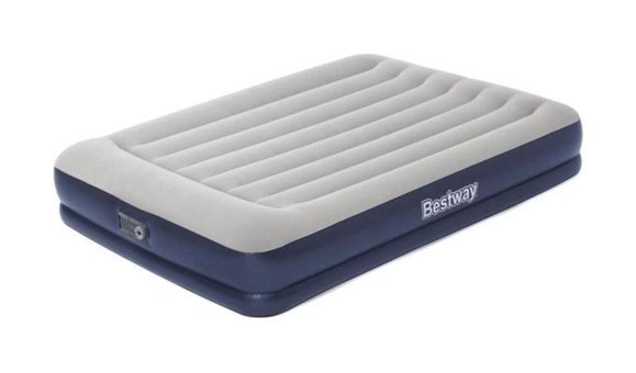 Bestway 67630 Katlanır Elektrikli Ev Tipi Çift Kişilik Şişme Yatak Gri-Lacivert