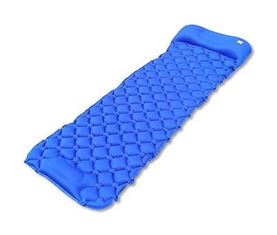 Kaya Camping Outdoor Katlanır Kamp Tek Kişilik Şişme Yatak Mavi
