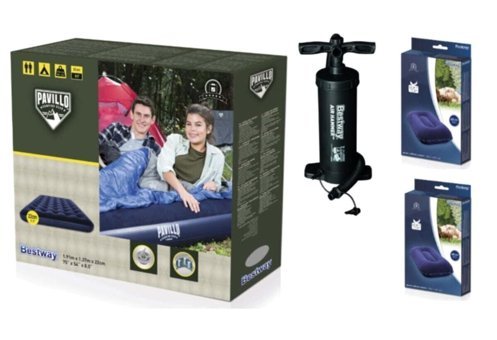 Bestway Katlanır Kamp Çift Kişilik Şişme Yatak Lacivert