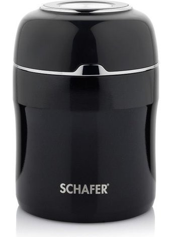 Schafer Iron Man Çelik 500 ml Yemek Outdoor Termos Siyah
