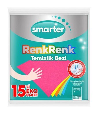 Smarter Renkrenk 15'li Temizlik Bezi
