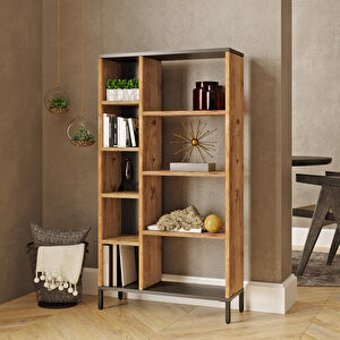 Robin Home Troya Serisi 8 Bölmeli 8 Raflı Suntalam 134 cm Antrasit