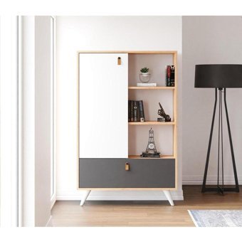 Furmet Kapaklı 5 Bölmeli Çekmeceli 3 Raflı Sunta 140 cm Çok Renkli