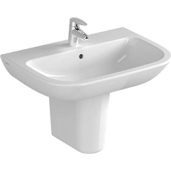 Vitra S20 Modern Tekli 65 cm Seramik Tezgah Üstü Ayaklı Oval Lavabo Beyaz