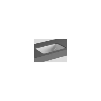 Vitra S20 Retro Tekli 38 cm Seramik Tezgah Altı Dikdörtgen Lavabo Beyaz