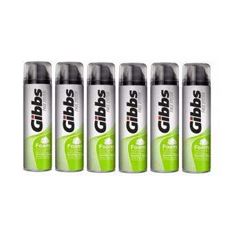 Gibbs Sensitive Seyahat Boyu Hassas Ciltler İçin Tıraş Köpüğü 6x200 ml