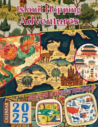 Island Hopping Adventures Calendar 202518-Month Vintage Country Photography For Kids And Adult, From Jul 2024 To Dec 2025, Perfect For Planning And Organizing Your Year Pacheco, Ines Independently Publıshed
