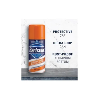 Barbasol Seyahat Boyu Hassas Ciltler İçin Tıraş Köpüğü 198 gr