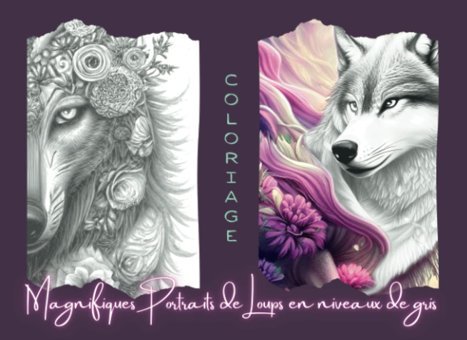 Magnifiques Portraits De Loupsbeau Livre A5 De Coloriage Ados Et Adultes, 26 İllustrations Complexes, Fantastiques Loups Pleine Page En Niveaux De Feutres, Peinture Possibles (French Edition) K. H, Editions Independently Publıshed