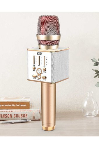 Soaiy MC1 USB AUX Bluetooth Kablosuz El Mikrofonu Mor