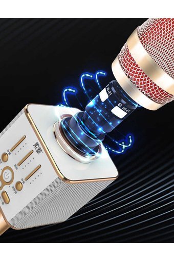 Soaiy MC1 USB AUX Bluetooth Kablosuz El Mikrofonu Mor
